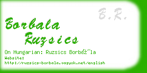borbala ruzsics business card
